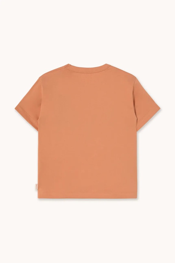 Tinycottons t-shirt in cotone per bambini FLOWERS EYES GRAPHIC TEE AW25.315 arancione AW25