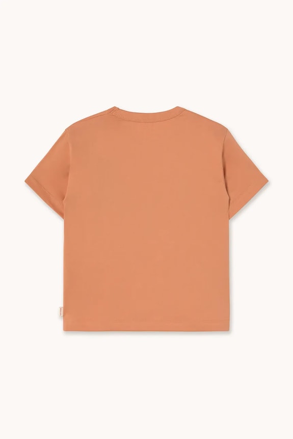 Tinycottons t-shirt in cotone per bambini FLOWERS EYES GRAPHIC TEE AW25.315 arancione AW25