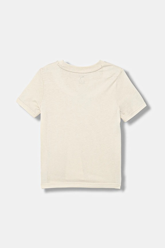 Puma t-shirt bawełniany dziecięcy ESS SCRIPT Tee G 685805 beżowy AW25