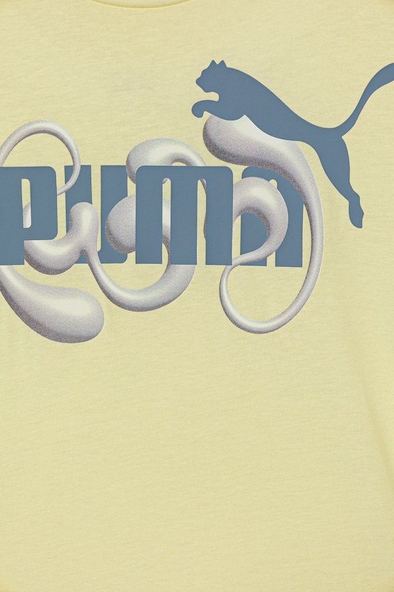 Deklice Otroška bombažna kratka majica Puma GRAPHIC No. 1 Logo Tee G 688497. rumena