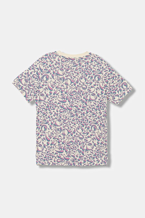 Detské bavlnené tričko Puma TWEENERVERSE AOP Tee G 688500 fialová AW25