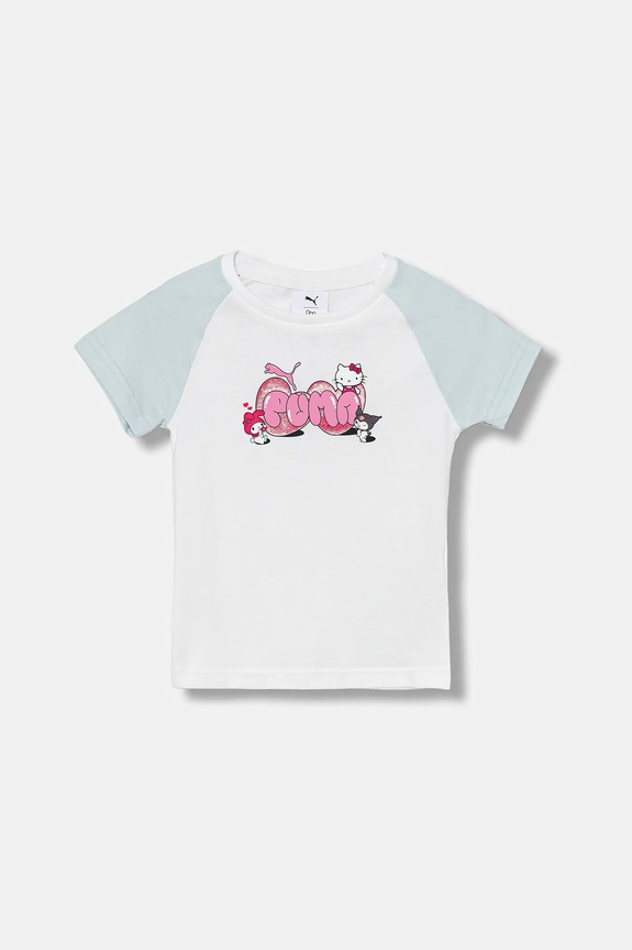 Detské bavlnené tričko Puma PUMA X HELLO KITTY & FRIENDS Slim Tee bavlna biela 632391