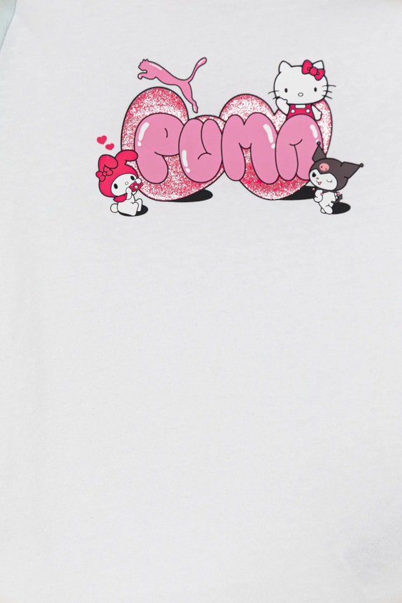 Dievča Detské bavlnené tričko Puma PUMA X HELLO KITTY & FRIENDS Slim Tee 632391 biela