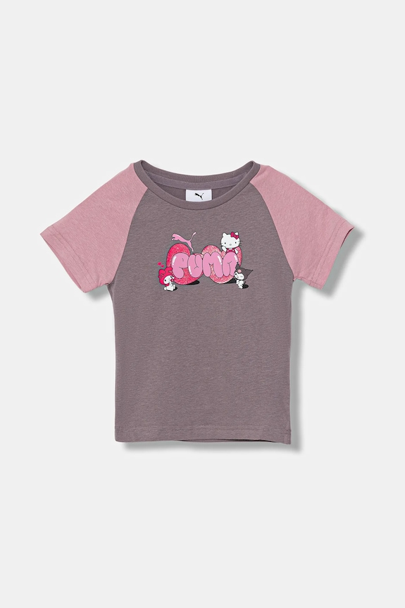 Detské bavlnené tričko Puma PUMA X HELLO KITTY & FRIENDS Slim Tee bavlna fialová 632391