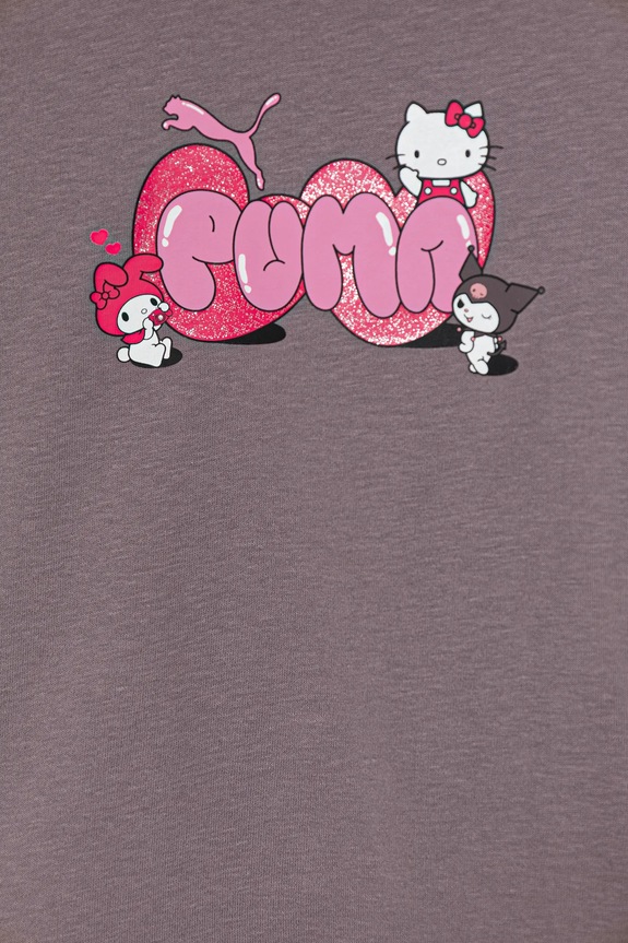 Dievča Detské bavlnené tričko Puma PUMA X HELLO KITTY & FRIENDS Slim Tee 632391 fialová