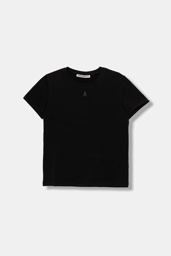 Patrizia Pepe t-shirt dziecięcy J331 aplikacja czarny 7M0951