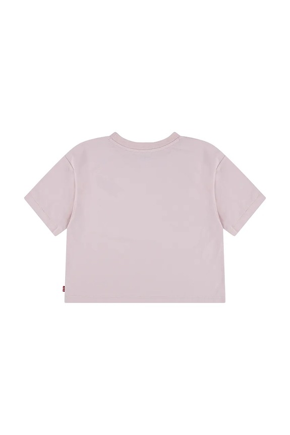 Levi's t-shirt bawełniany dziecięcy BOXY MEET AND GREET 3EN561 różowy AW25