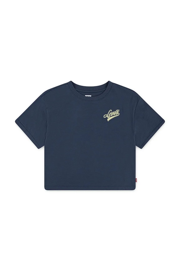 Levi's t-shirt bawełniany dziecięcy BOXY MEET AND GREET nadruk granatowy 3EN561
