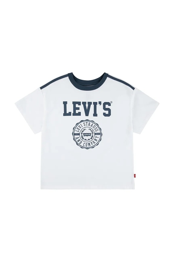 Dětské tričko Levi's SPORTY OVERSIZED TEE kulatý bílá 4EN779