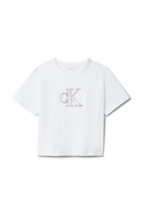 Calvin Klein Jeans t-shirt in cotone per bambini IG0IG03040.128.170.9BYA bianco AW25