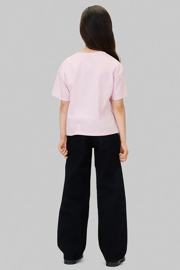 Παιδικό βαμβακερό μπλουζάκι Calvin Klein Jeans ροζ IG0IG03040.128.170.9BYA