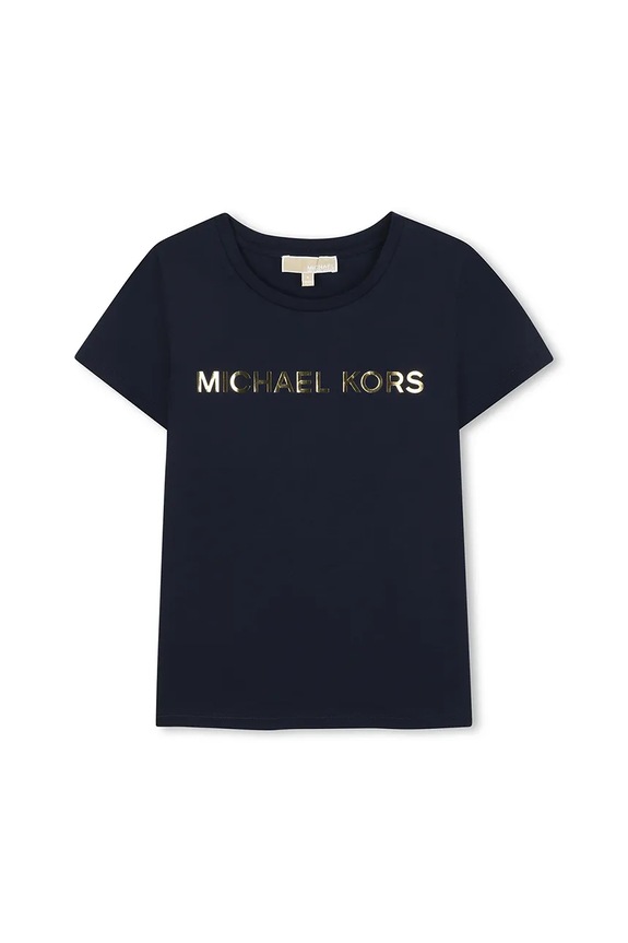Michael Kors t-shirt dziecięcy nadruk granatowy R30492.150