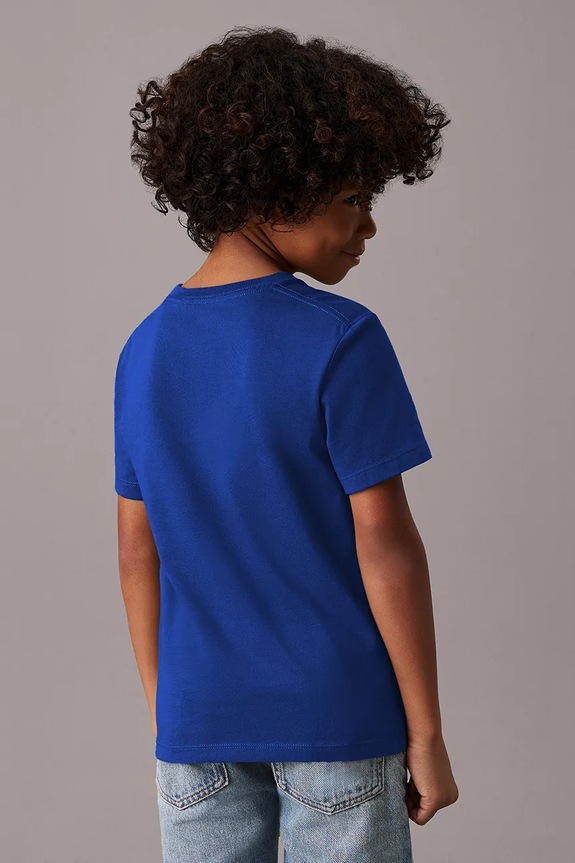 Dziewczynka Calvin Klein Jeans t-shirt bawełniany dziecięcy IU0IU00682.128.170.9BYA granatowy