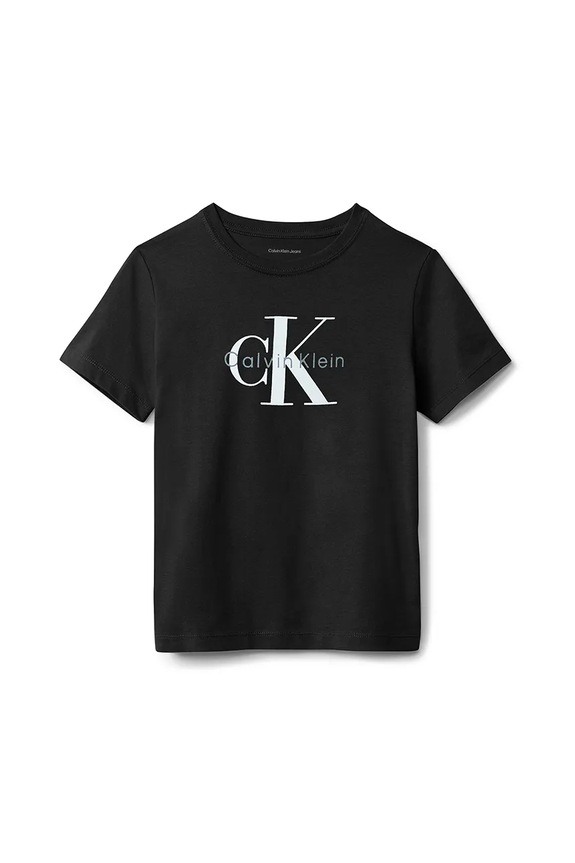 Calvin Klein Jeans t-shirt in cotone per bambini IU0IU00715.128.170.9BYA nero AW25