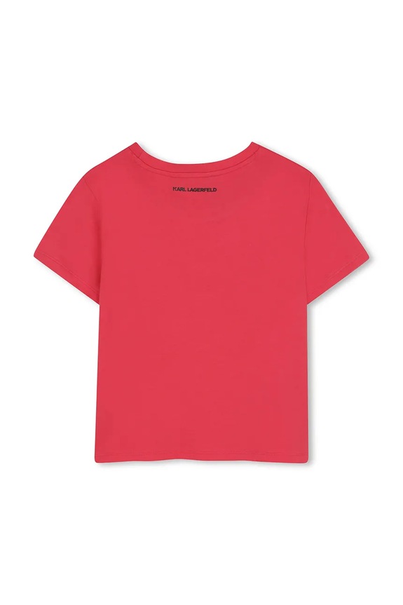 Дитяча футболка Karl Lagerfeld Z30942.86.108 рожевий AW25