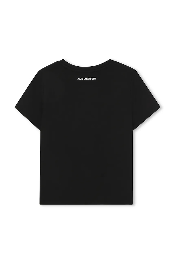 Detské tričko Karl Lagerfeld Z30944.156.162 čierna AW25
