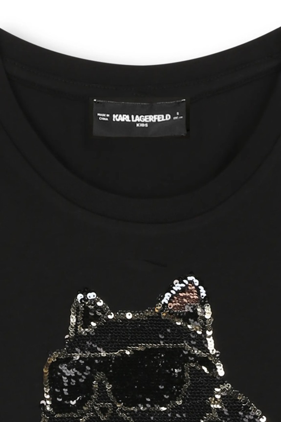 Dievča Detské tričko Karl Lagerfeld Z30944.156.162 čierna
