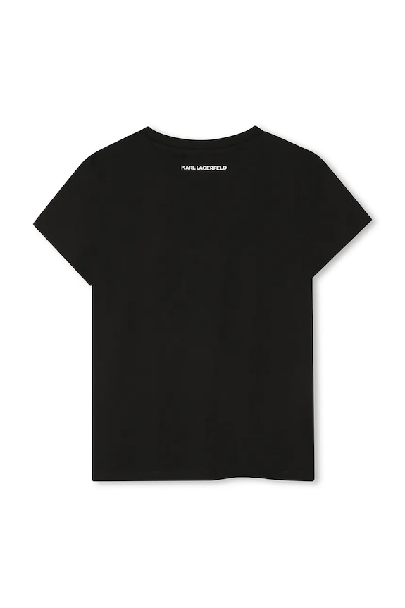 Detské tričko Karl Lagerfeld Z30945.114.150 čierna AW25