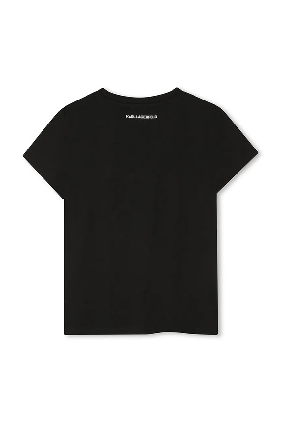 Дитяча футболка Karl Lagerfeld Z30945.156.162 чорний AW25