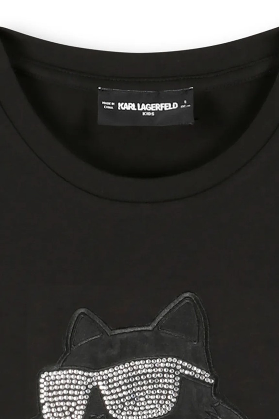 Дівчинка Дитяча футболка Karl Lagerfeld Z30945.156.162 чорний