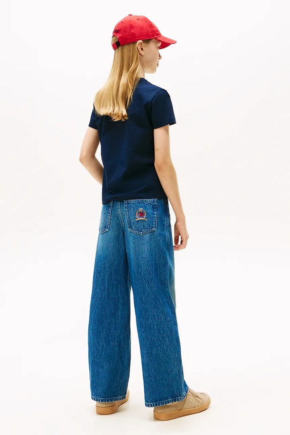 Dječja pamučna majica kratkih rukava Tommy Hilfiger KG0KG09012.9BYA mornarsko plava