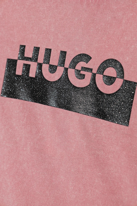 Dievča Detské bavlnené tričko HUGO G00488.102.108 ružová