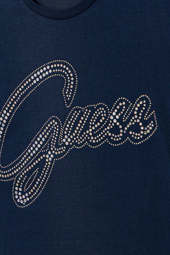 Dziewczynka Guess t-shirt bawełniany dziecięcy J5BI24.KCNQ4.9BYA granatowy