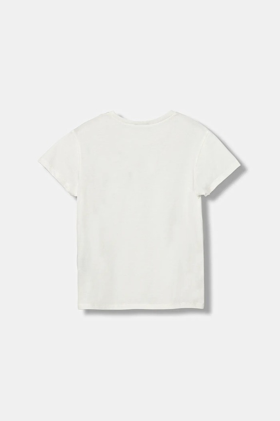United Colors of Benetton tricou de bumbac pentru copii 3I1XC10Q1.G.seasonal alb AW25