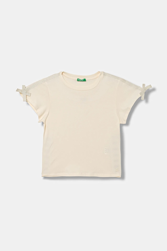 Detské tričko United Colors of Benetton okrúhly béžová 3P4ZC10QH.G.seasonal