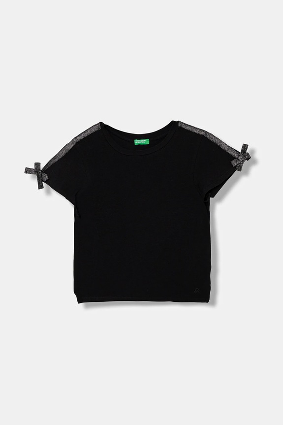 Detské tričko United Colors of Benetton okrúhly čierna 3P4ZC10QH.G.seasonal