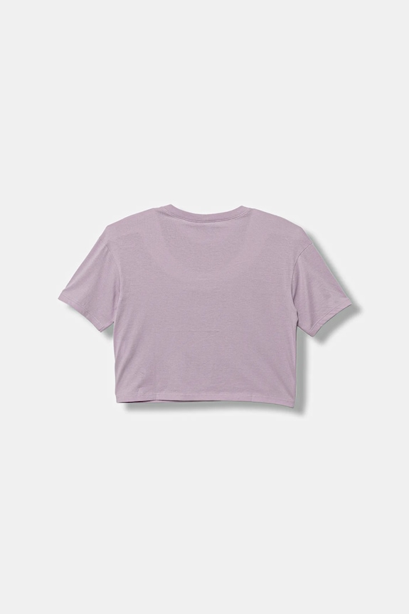 Παιδικό βαμβακερό μπλουζάκι United Colors of Benetton 3X1SC10PT.G.seasonal μωβ AW25