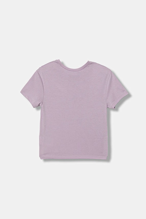 Παιδικό βαμβακερό μπλουζάκι United Colors of Benetton στάμπα μωβ 3X1SG10JV.P.seasonal
