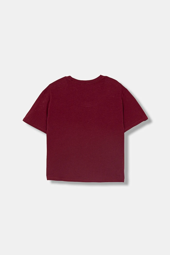 Дитяча бавовняна футболка United Colors of Benetton 3I1XC10QD.G.seasonal. бордо AW25