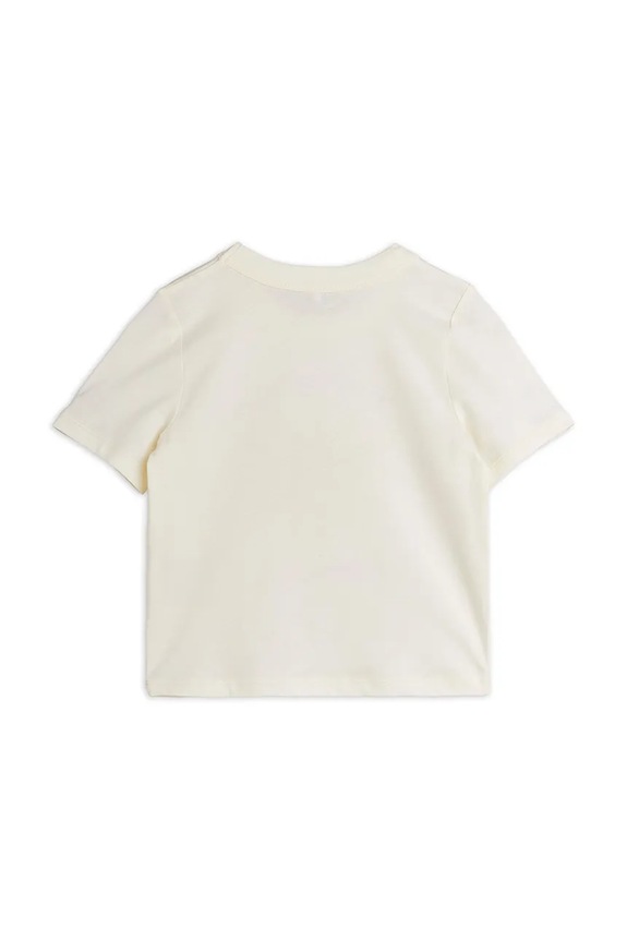 Дитяча бавовняна футболка Mini Rodini Sun 2562011011 бежевий AW25