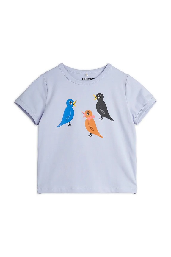 Mini Rodini maglietta per bambini Birds tessuto elasticizzato violetto 2562013845