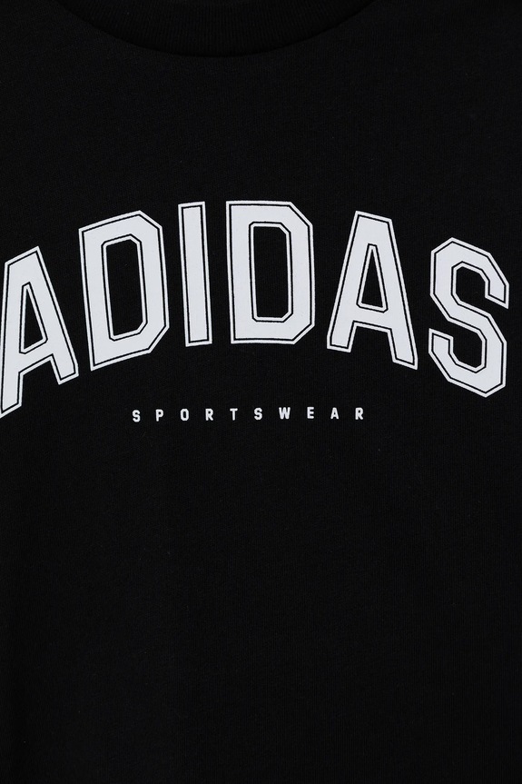 Хлопчик Дитяча бавовняна футболка adidas JL6139 чорний