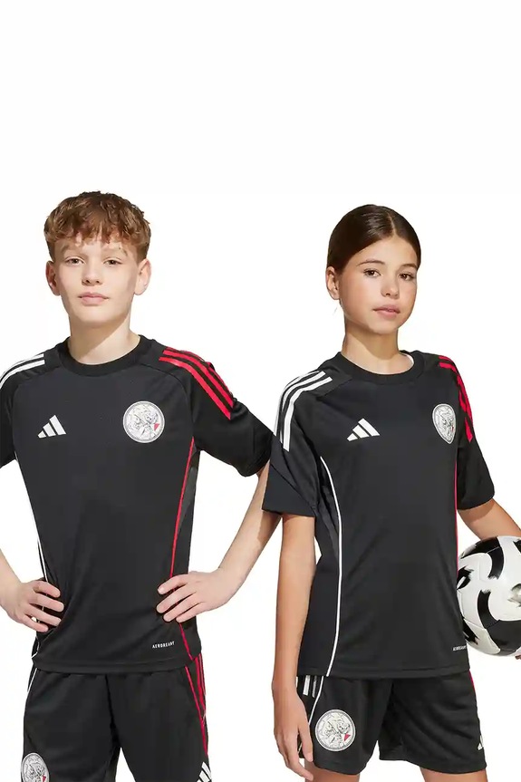 Detské tričko adidas Performance AJAX okrúhly čierna JP1747