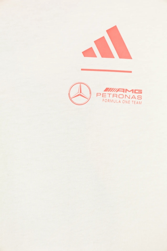 Chlapec Detské bavlnené tričko adidas Performance MERCEDES JX6280 béžová