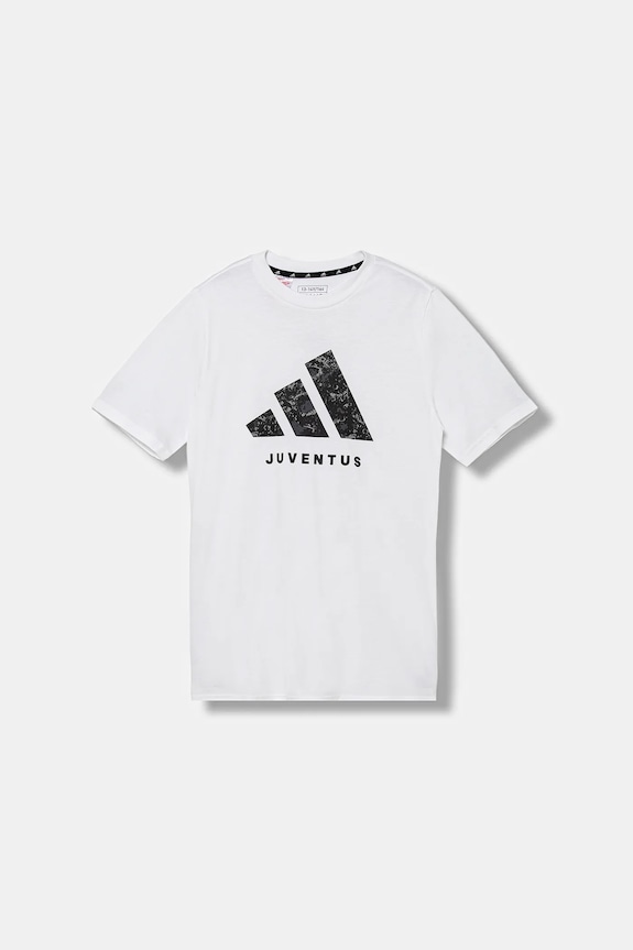 Otroška bombažna kratka majica adidas Performance JUVENTUS Okrogel bela IT3849