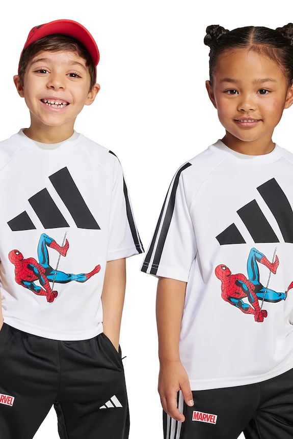 Dětské tričko adidas Marvel potisk bílá JM0806