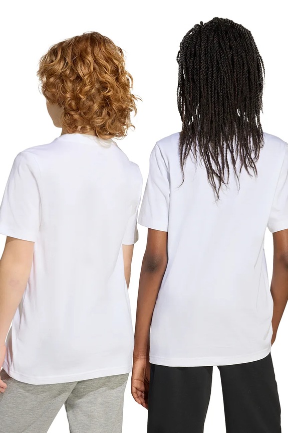 adidas t-shirt bawełniany dziecięcy JV5105 biały