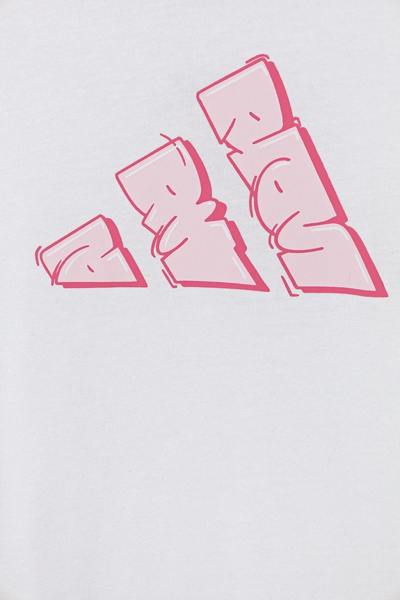 adidas t-shirt bawełniany dziecięcy biały JV5105