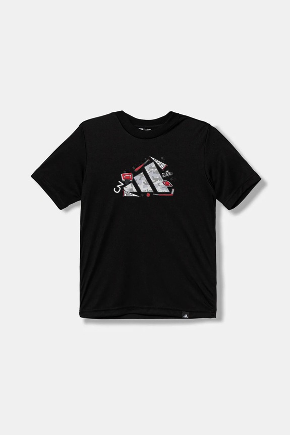 Παιδικό μπλουζάκι adidas JV5184 μαύρο AW25
