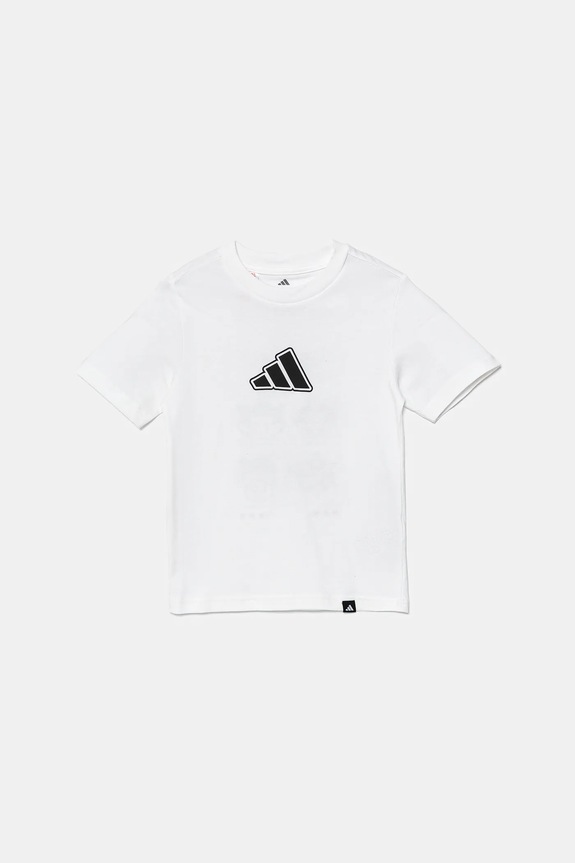 Chłopiec adidas t-shirt bawełniany dziecięcy JV5255 biały