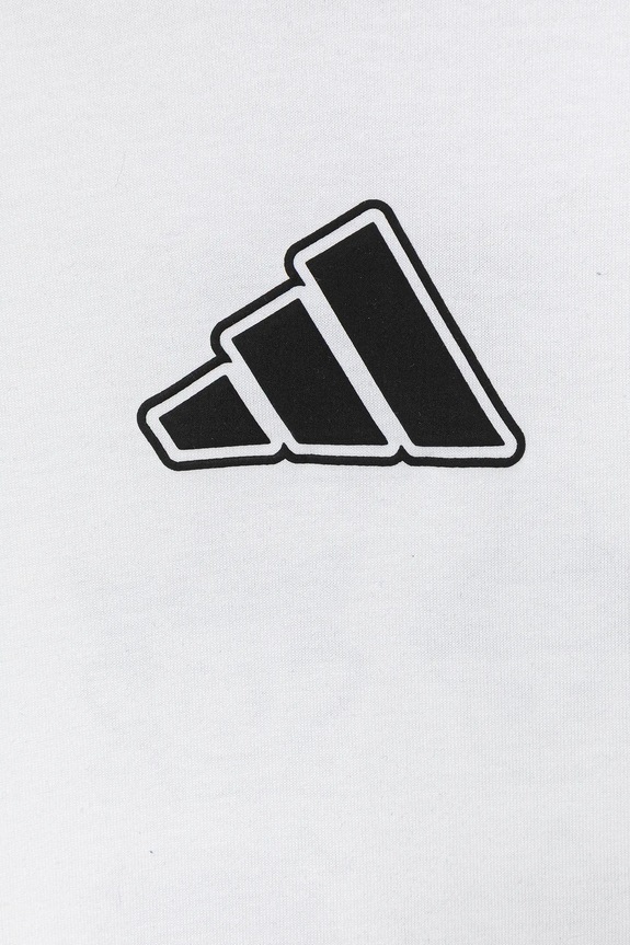 adidas t-shirt bawełniany dziecięcy biały JV5255
