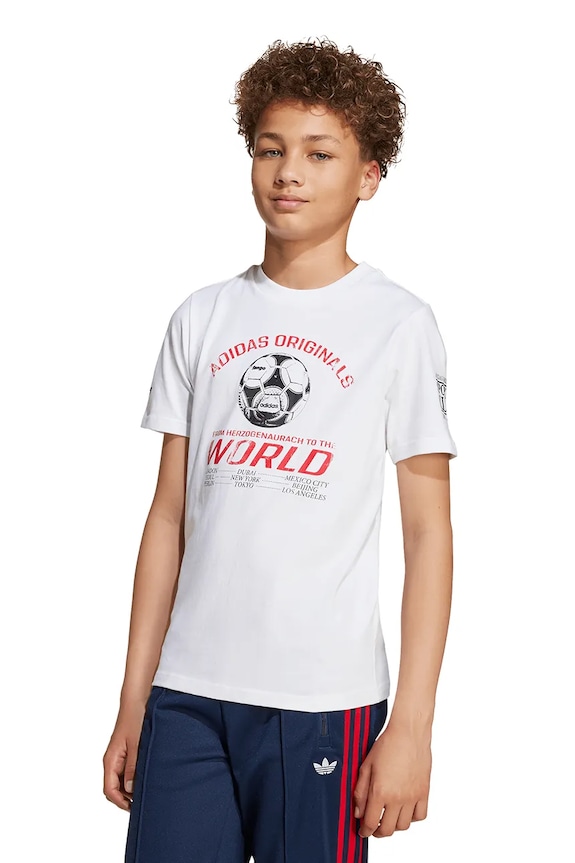 adidas Originals tricou de bumbac pentru copii JV7694