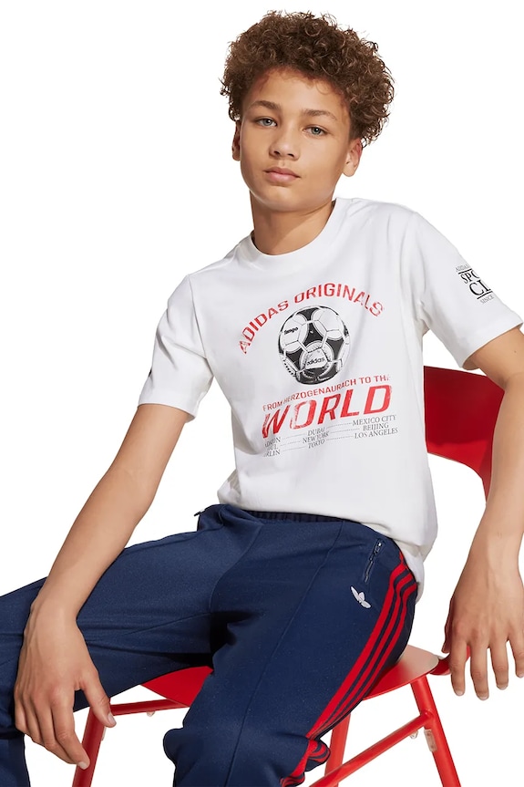 adidas Originals tricou de bumbac pentru copii JV7694