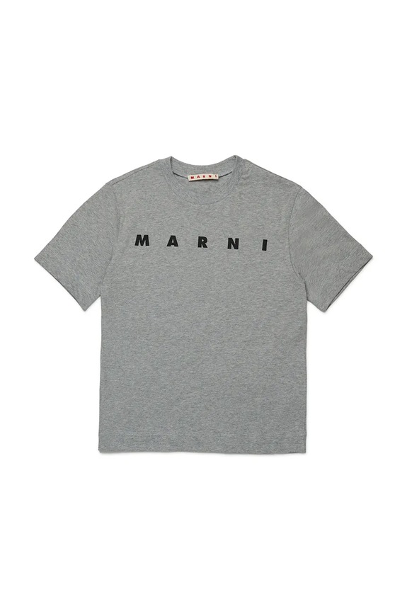 Хлопковая футболка Marni MT135U T-SHIRT хлопок серый M002MV