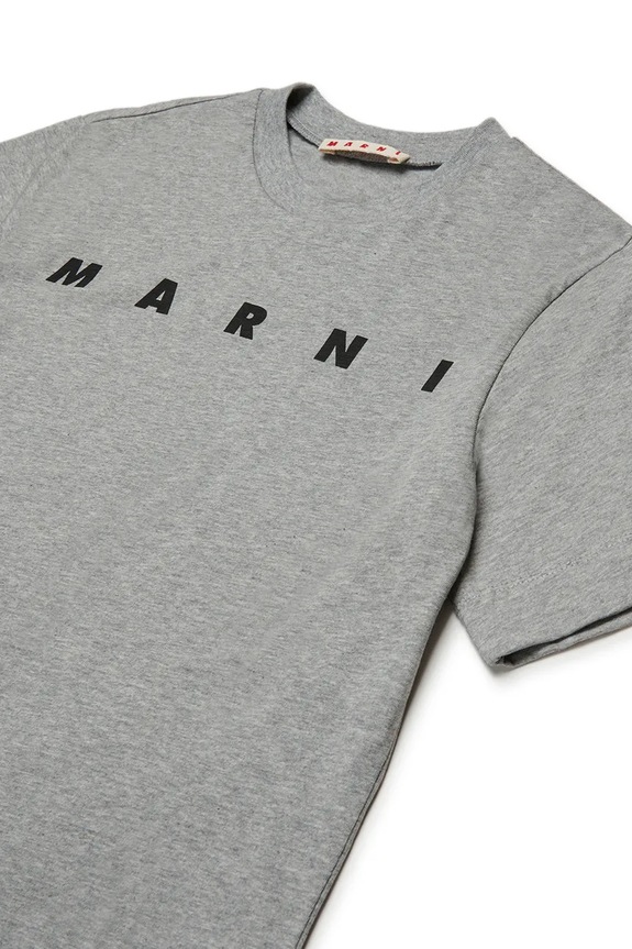Мальчик Хлопковая футболка Marni MT135U T-SHIRT M002MV серый