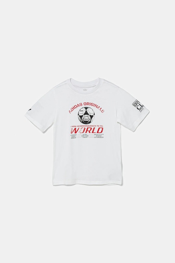 adidas Originals gyerek pamut póló JW6097 fehér AW25